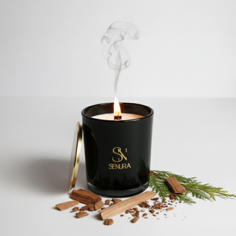 Sandelholz, Zeder & Oud Duftkerze