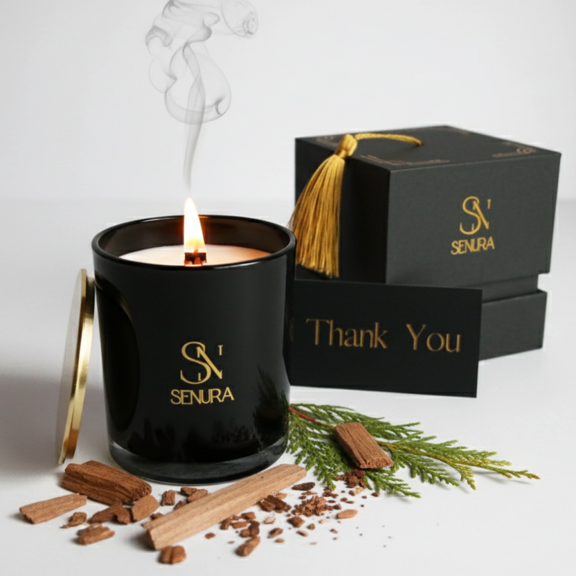 Sandelholz, Zeder & Oud Duftkerze